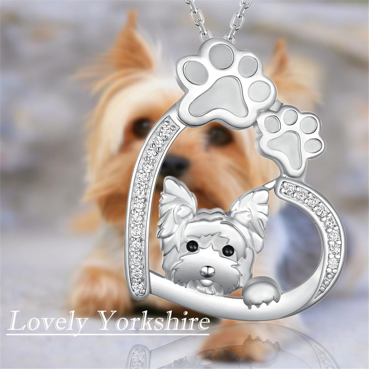 Yorkie Paw Necklace