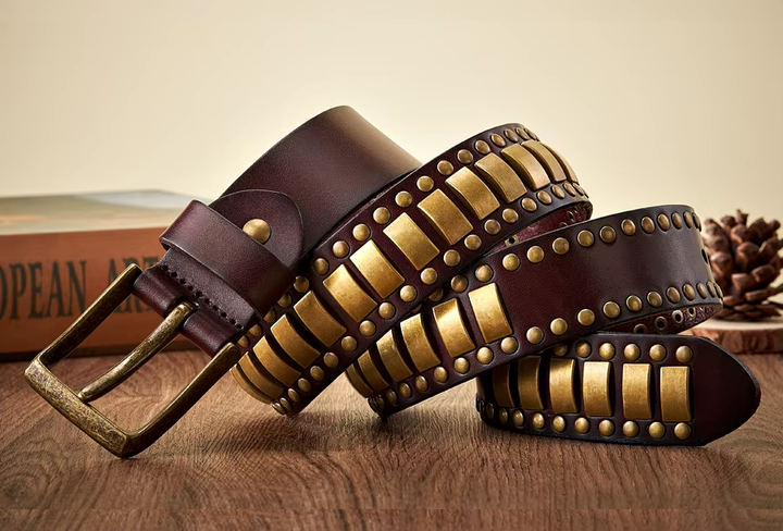 Studded Valor Leather Belt