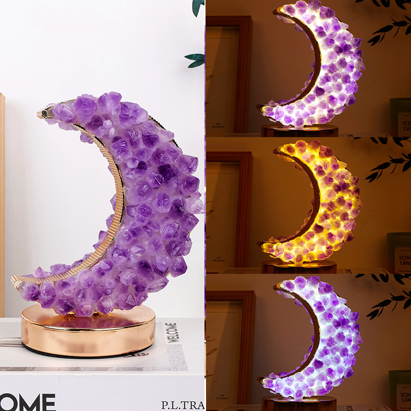 Crystal Crescent Lunar Lamp