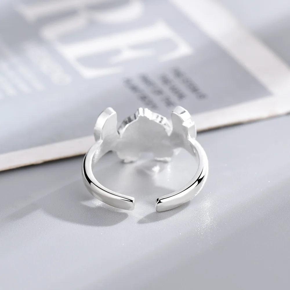 New Cartoon Disney Stitch Ring Cute Pattern Anime Protagonist Glue-Dripping Seiko Opening Adjustable Ring Toys Girls Gift