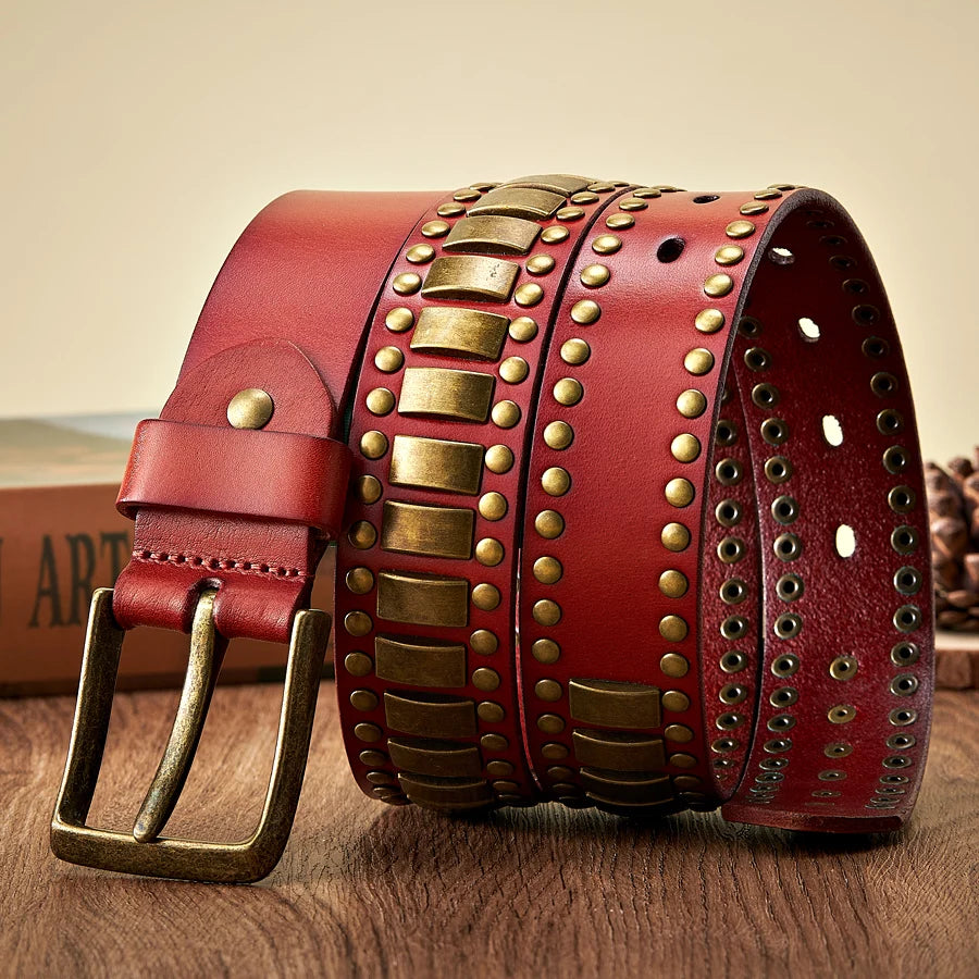 Studded Valor Leather Belt