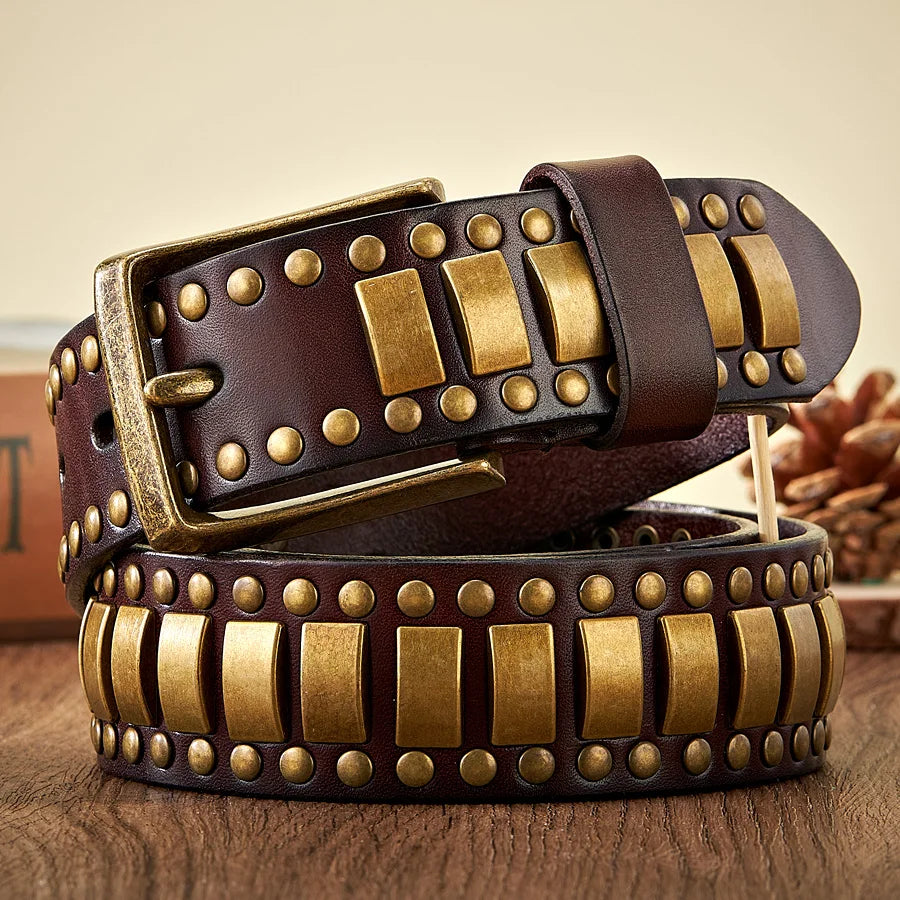 Studded Valor Leather Belt