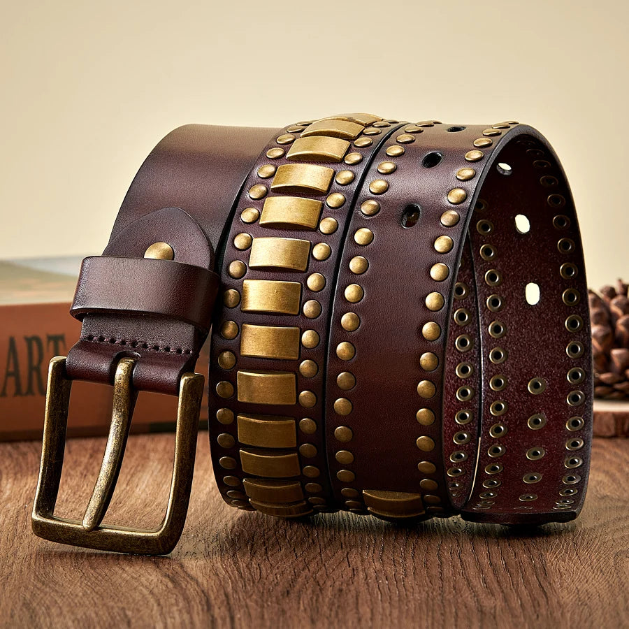 Studded Valor Leather Belt