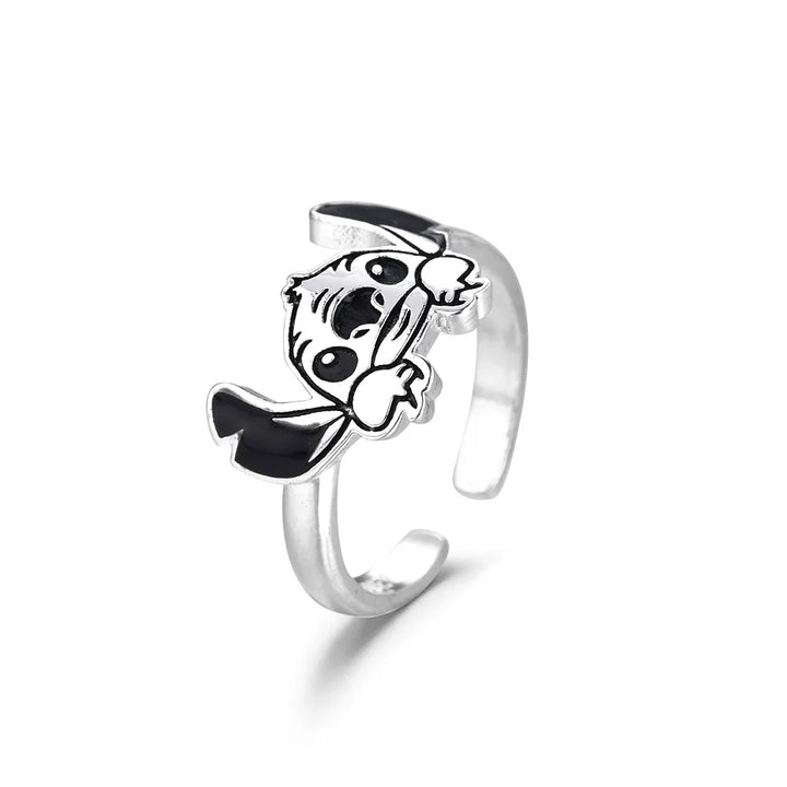 New Cartoon Disney Stitch Ring Cute Pattern Anime Protagonist Glue-Dripping Seiko Opening Adjustable Ring Toys Girls Gift