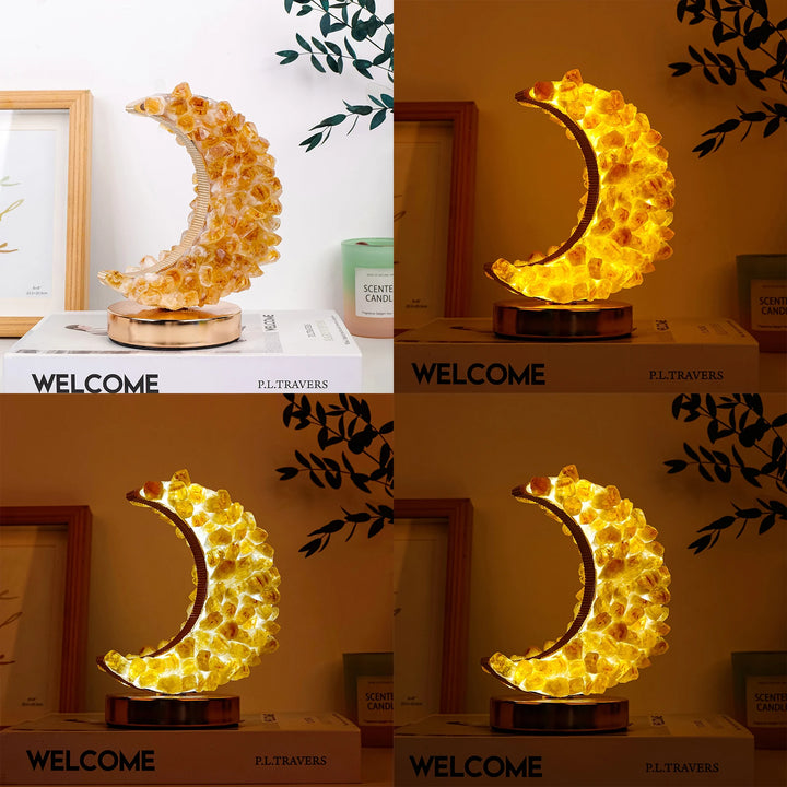 Crystal Crescent Lunar Lamp