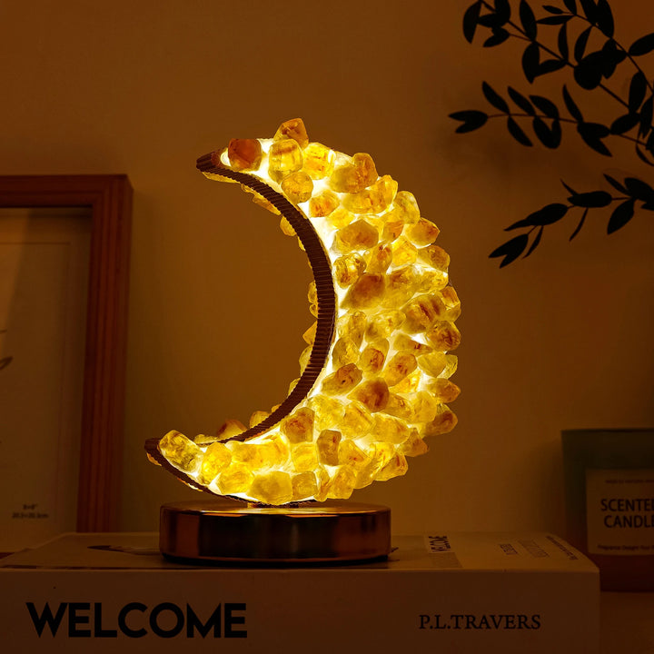 Crystal Crescent Lunar Lamp