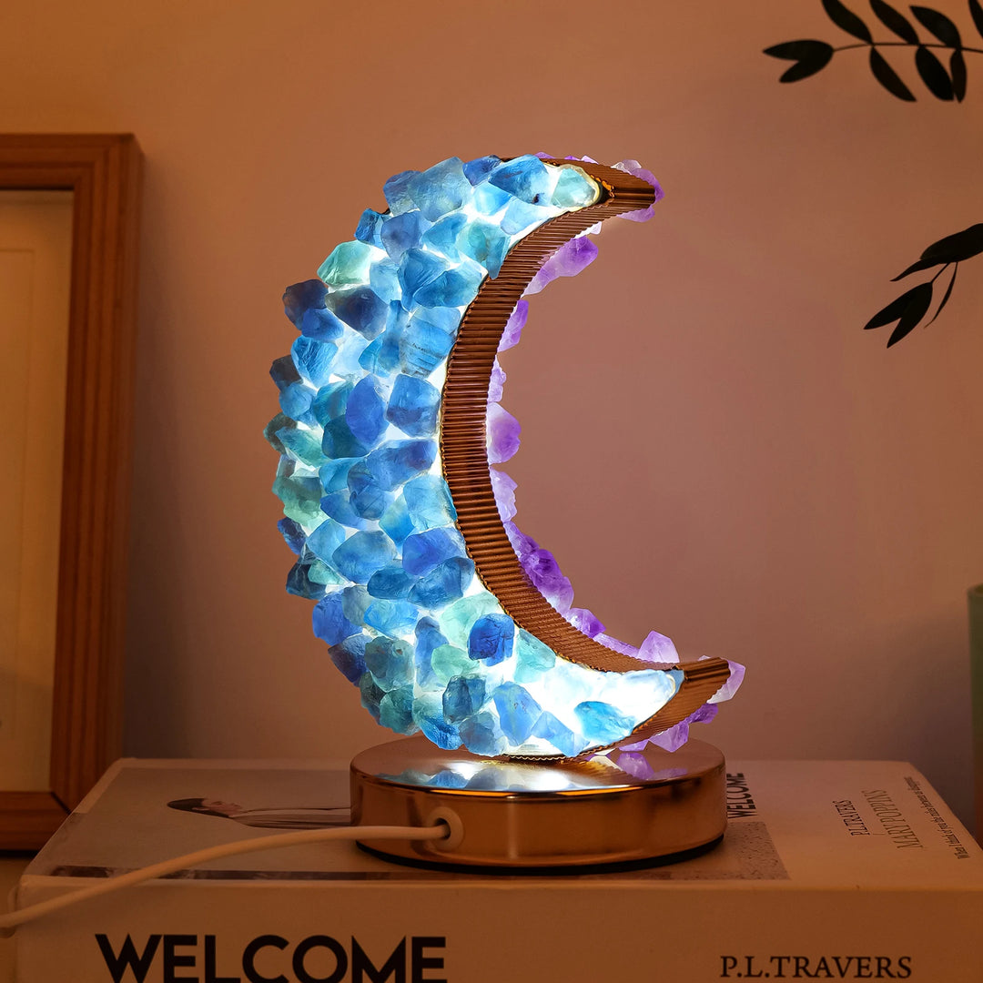 Crystal Crescent Lunar Lamp