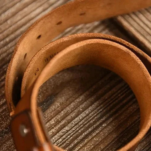 Western Retro Leather Belt