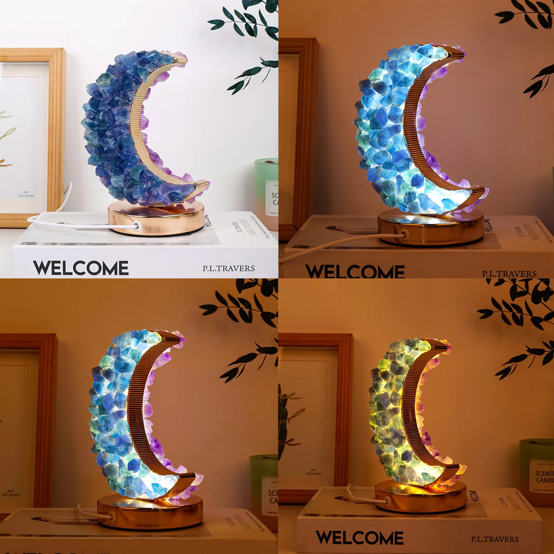 Crystal Crescent Lunar Lamp