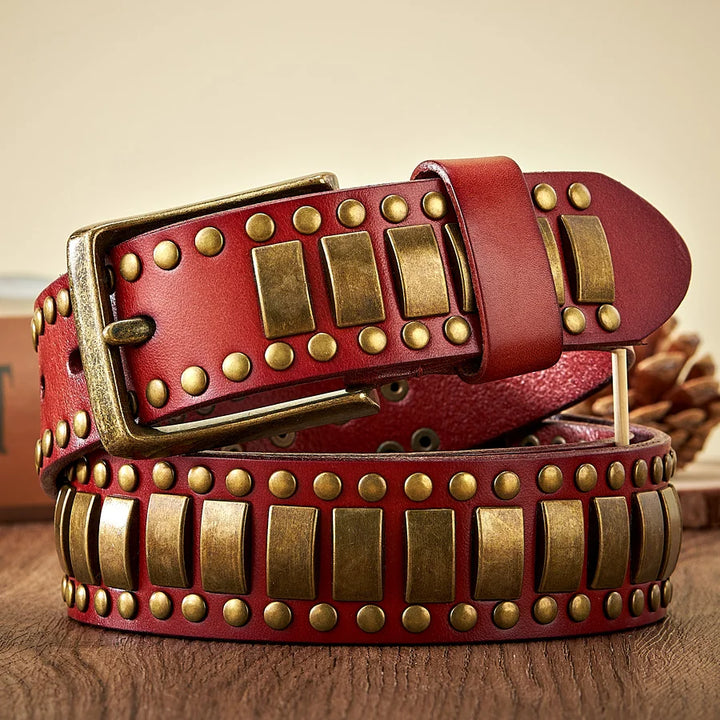 Studded Valor Leather Belt