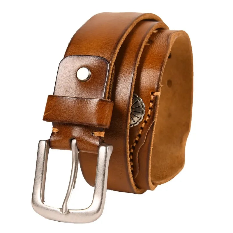 Western Retro Leather Belt