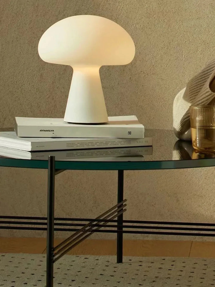 Modern Mushroom Desk Lamp USB Rechargeable Dimmable Living Room Study Desktop Bedroom Office LED Decorative Ambiance Lighting