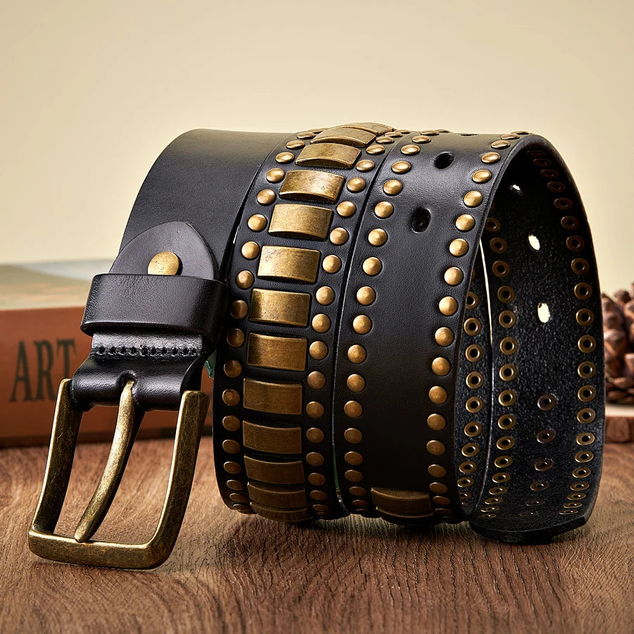 Studded Valor Leather Belt