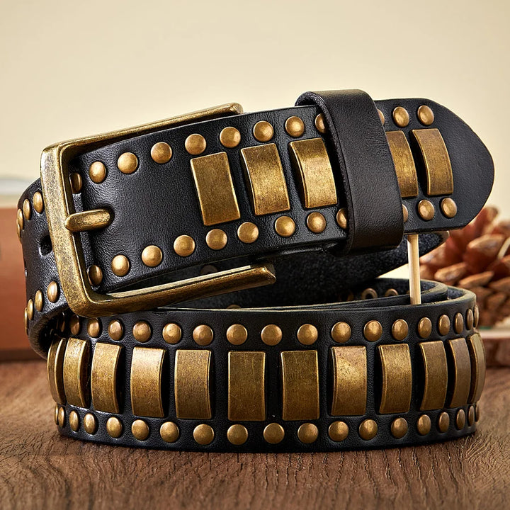 Studded Valor Leather Belt