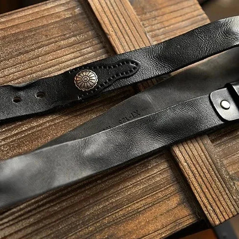 Western Retro Leather Belt