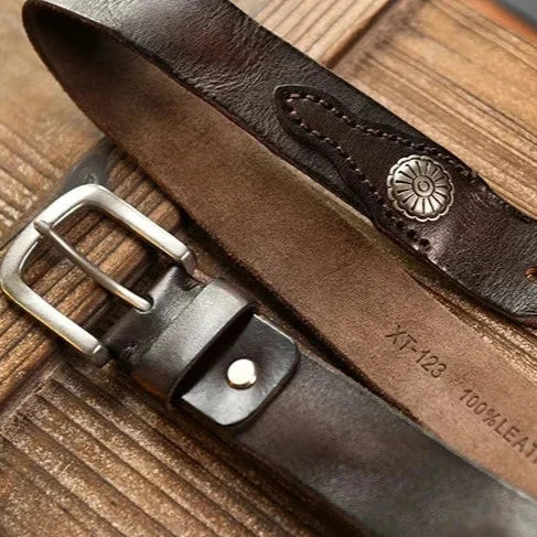 Western Retro Leather Belt