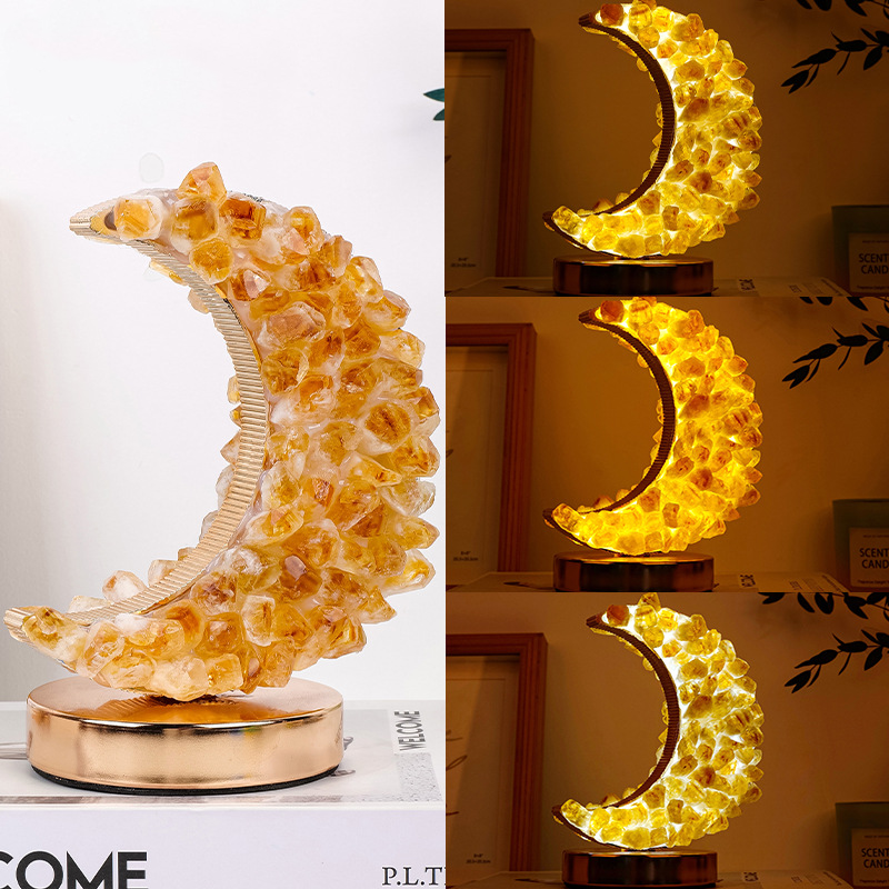 Crystal Crescent Lunar Lamp