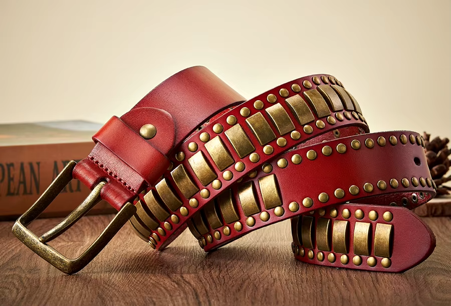 Studded Valor Leather Belt